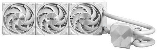Montech HyperFlow Silent 360 Охлаждане AIO CPU с 3 Вентилатора 120mm Бял