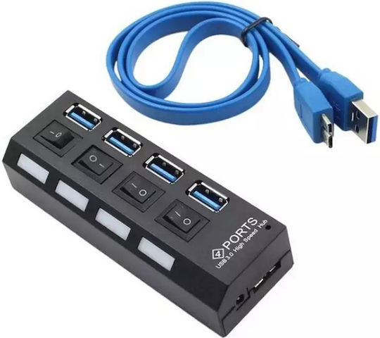 USB-Hub 4 Anschlüsse USB 3.0 mit USB-A Anschluss