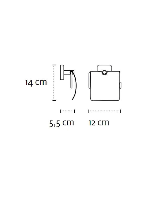 Karag Quattro Wandmontiert Papierhalter Silber
