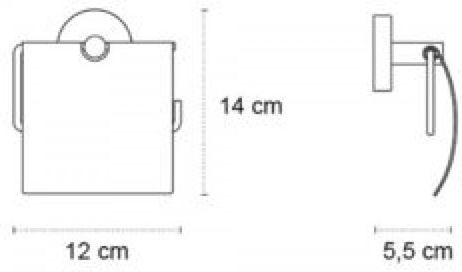 Karag Uno Επιτοίχια Χαρτοθήκη Inox Black Matt