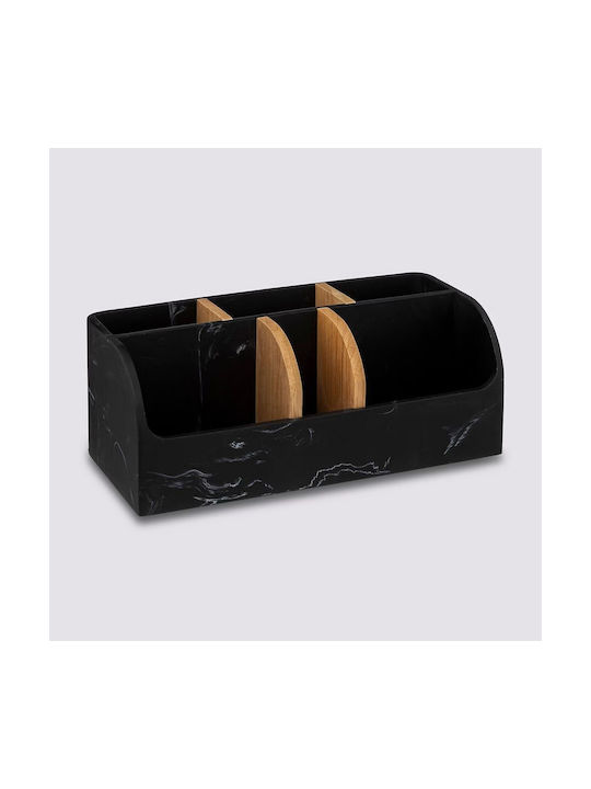 5Five Tabletop Organizer Plastic Black
