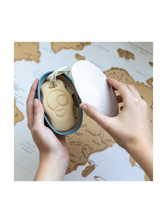 Foamie Travel Buddy Plastic Soap Dish Countertop White