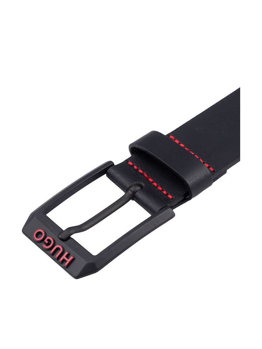 Herren Gürtel Leder Schwarz