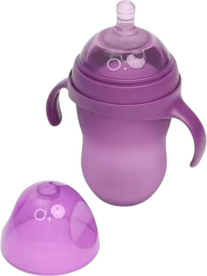 Queen Mother Educational Sippy Cup Silicone with Handles Light Blue 250ml