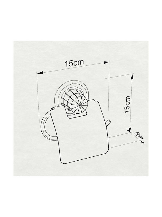 Viosarp Wall Mounted Metallic Paper Holder with Suction Cup Silver