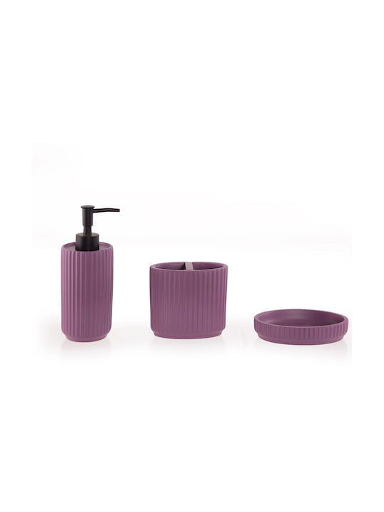 Nef-Nef Homeware Venice Επιτραπέζια Σαπουνοθήκη Πλαστική Μωβ