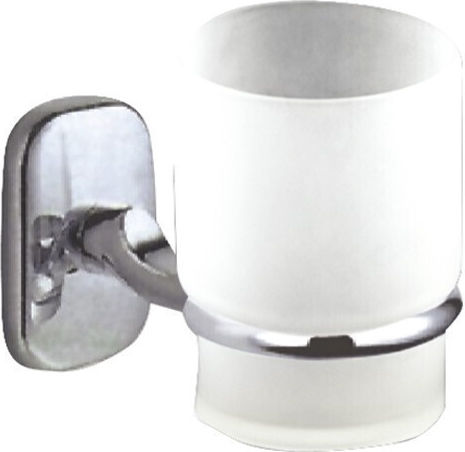 Viospiral Mercury Wall-mounted Cup Holder Glass White