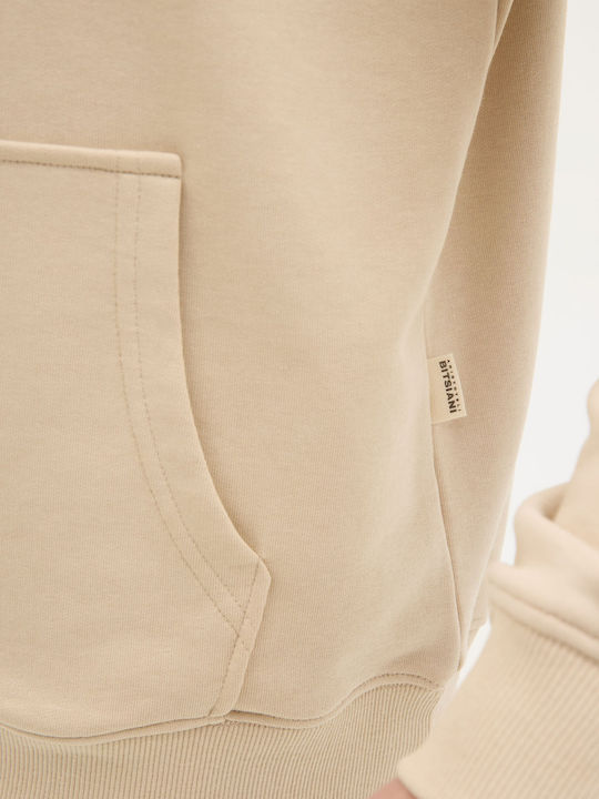 Sweatshirt mit Kapuze Beige