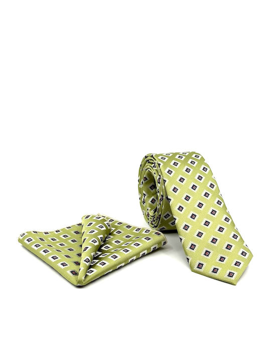 Legend Accessories Set de Cravată pentru Bărbați Tipărit în Culorea Verde