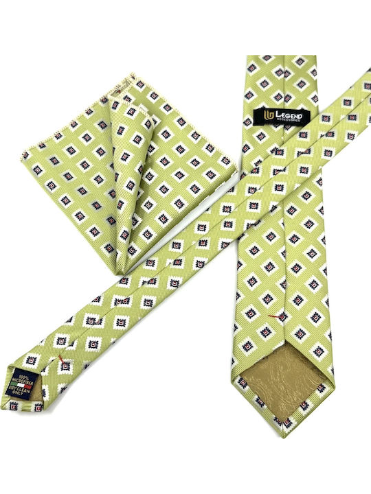 Legend Accessories Set de Cravată pentru Bărbați Tipărit în Culorea Verde