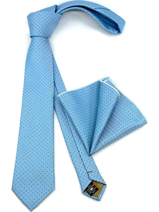 Legend Accessories Σετ Ανδρικής Γραβάτας με Σχέδια σε Τιρκουάζ Χρώμα