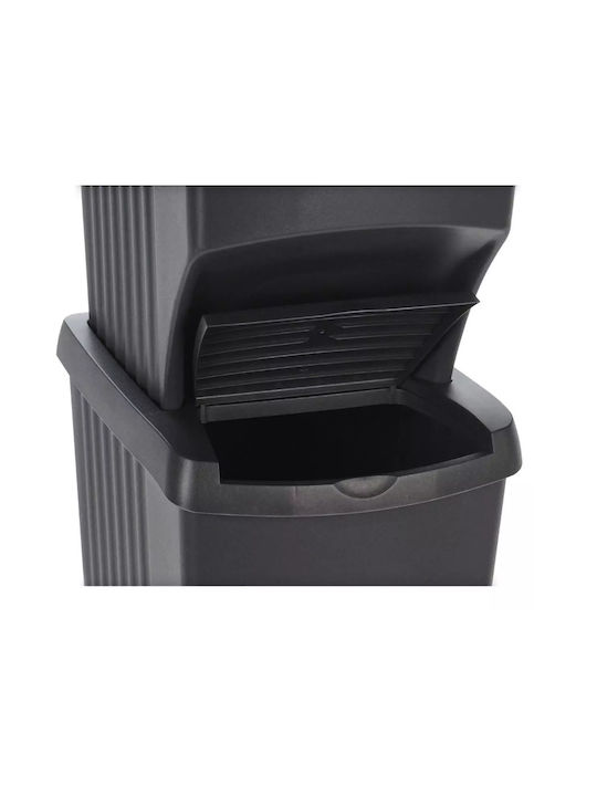 Excellent Houseware Coș de Gunoi Plastic Negru 20lt 1buc