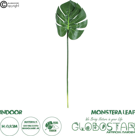 Künstlicher dekorativer Zweig Monstera Grün 83cm GloboStar