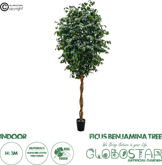 Artificial Outdoor Tree Ficus Lyrata Green 350cm GloboStar