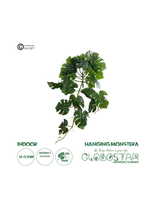 Decorative Artificial Plant Monstera Green 50cm in Box GloboStar