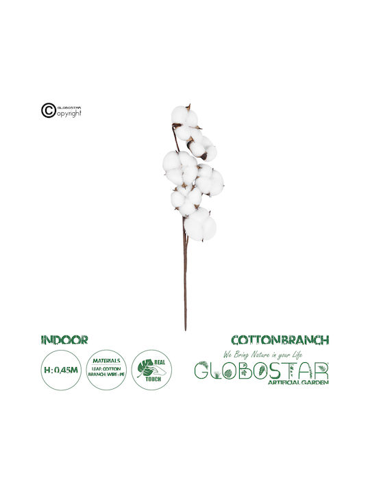 Decorative Artificial Flower White 45cm GloboStar