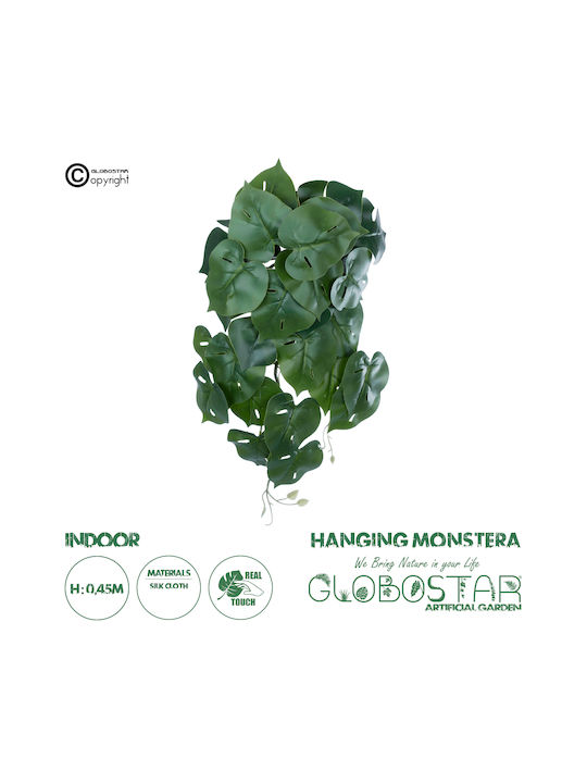 Decorative Artificial Plant Monstera Green 45cm in Box GloboStar