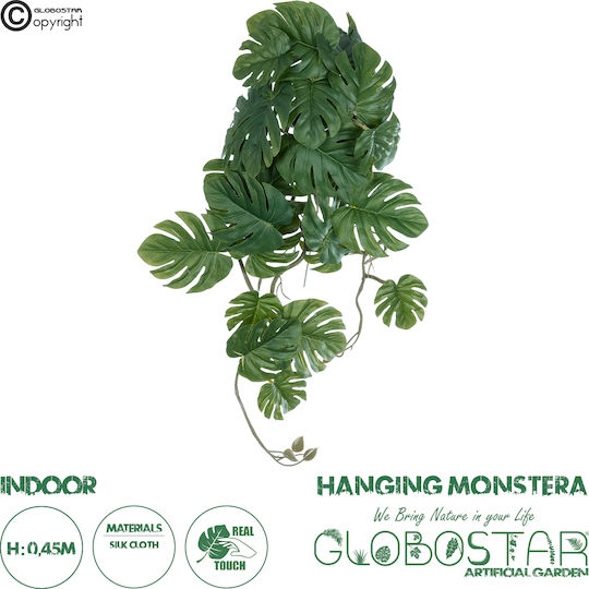 Dekorative künstliche Pflanze Monstera Grün 45cm in Box GloboStar