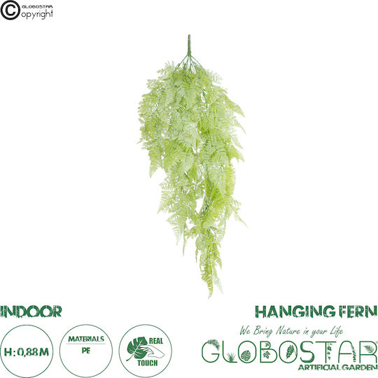 Dekorative künstliche Pflanze Farn Grün 88cm in Box GloboStar