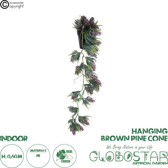 Artificial Plant in Pot Pine Brown 60cm 64pcs GloboStar