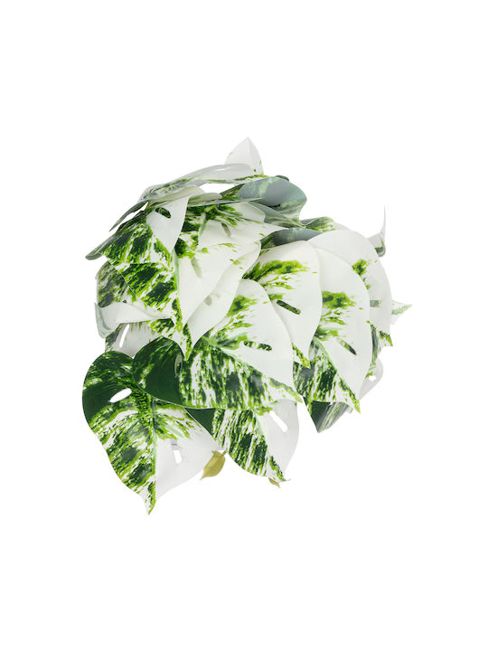 Globostar Artificial Garden Albino Monstera Plant 20946 Decorative Monstera Plant Φ23 X H16cm