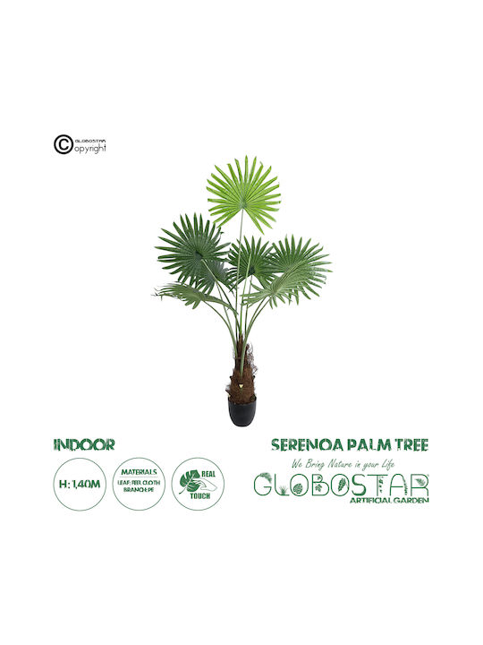 Plantă artificială de palmier Serenoa Globostar pentru grădină 20971, plantă decorativă de palmier Serenoa Φ60 X H140cm