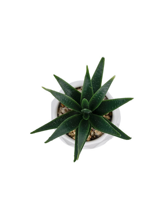Globostar Artificial Garden Succulent Aloe Potted Plant 20992 Decorative Plant Aloe H8 X H12cm