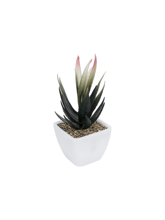 Globostar Artificial Garden Succulent Aloe Potted Plant 20974 Decorative Aloe Plant Φ7 X Η14cm