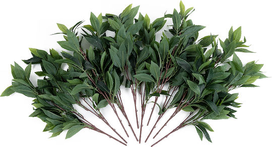 Globostar Künstlicher Garten Laurus Nobilis Zweig 20225 10 x Künstliche Dekorative Lorbeerzweige W45 x H60cm