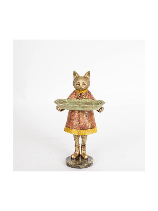 Decorative Cat Polyresin 14.5x14.5x27cm 1pcs