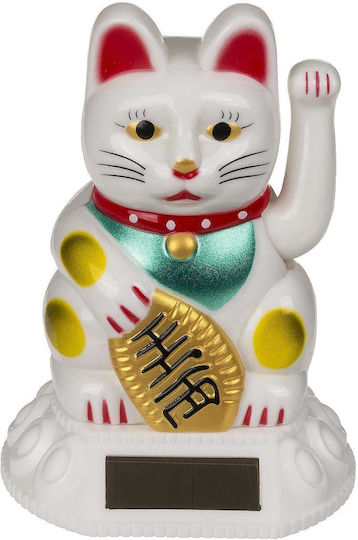 Out of the Blue Decorative Cat Made of Plastic Maneki Neko in Gold 5.5x5.5x8.5cm