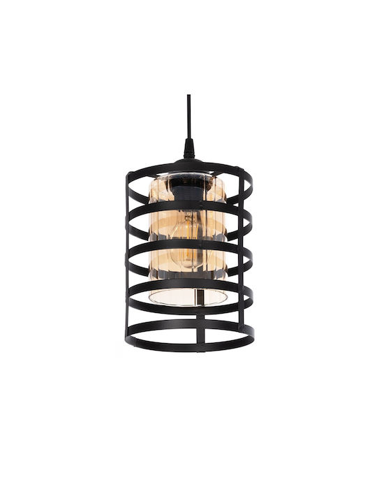 GloboStar Solon Pendant Light Bronze Grid with Socket E27 20x20x70cm