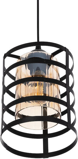 GloboStar Solon Hängelampe Bronze Raster mit Fassung E27 20x20x70cm.