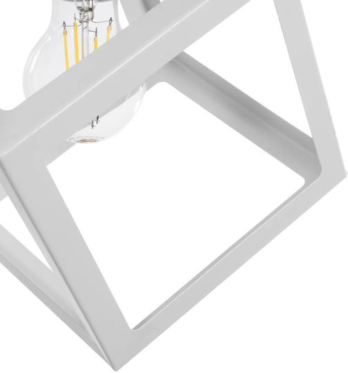 GloboStar Dise Κρεμαστό Φωτιστικό Λευκό με Ντουί E27 18x18x68εκ.
