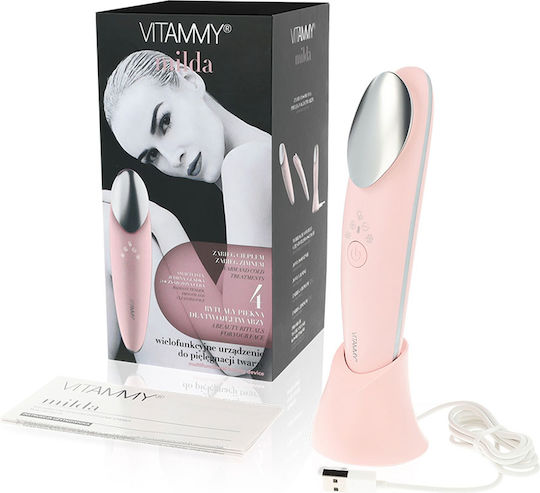 Aparat multifuncțional de îngrijire facială Vitammy Milda pentru toate tipurile de piele, tratament cald-rece, masaj cu vibrații, wireless