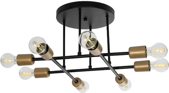 GloboStar Blazea Mount Ceiling Light 40cm Bronze with E27 Lamp Adapter