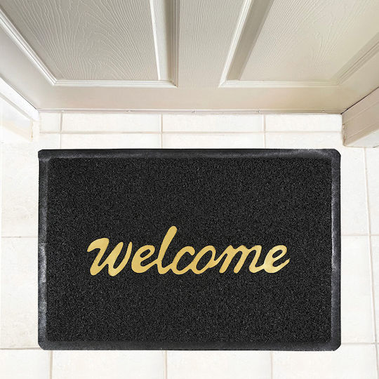 San Lorentzo Entrance Doormat Welcome Black 60x90cm 7024 Black San Lorentzo Entrance Doormat Welcome Black 60x90cm 7024 Black