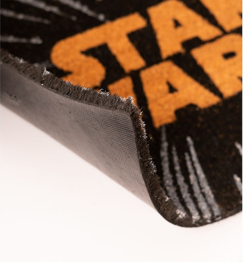 Grupo Erik Covor de Intrare din Cocos cu Suport Antiderapant Star Wars Logo Negru 40x60buc