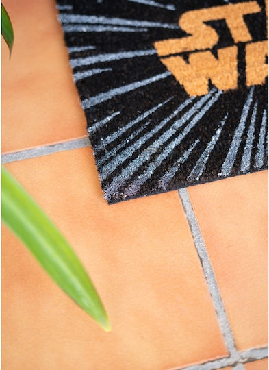 Grupo Erik Covor de Intrare din Cocos cu Suport Antiderapant Star Wars Logo Negru 40x60buc