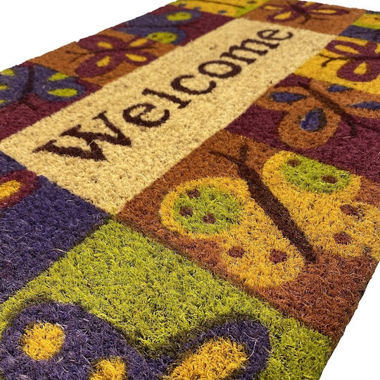 Entrance Mat made of Coir with Anti-slip Backing Multicolour 40x60cm