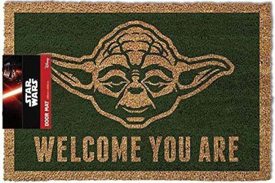 Pyramid International Πατάκι Εισόδου από Κοκοφοίνικα Star Wars: Yoda (Welcome you are) Μαύρο 40x60εκ.