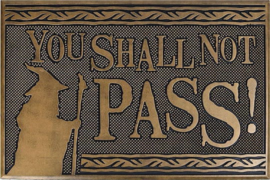 Pyramid International Fußmatte aus Gummi Lord Rings You Shall Not Pass Gray 40x60cm
