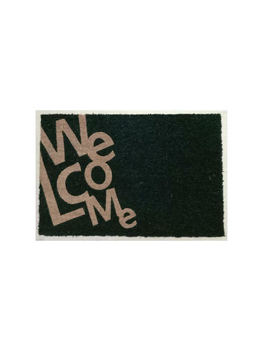 TnS Entrance Mat made of Coir with Anti-slip Backing Welcome Beige 40x60cm