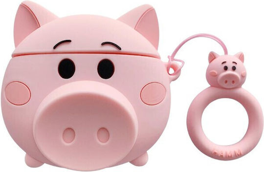 Suport cu cârlig în culoarea Roz pentru Apple AirPods 1 / AirPods 2