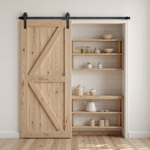 Vevor Sliding Wooden Door Mechanism 101.6cm Black