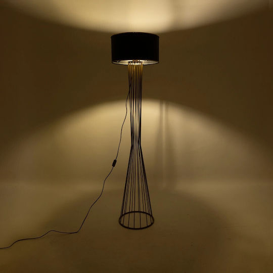 GloboStar Nova Stehleuchte H155xB38cm. mit Fassung für Lampe E27 Gold