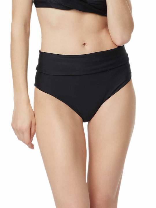 Rio Basic 90-90334 Bikini Slip Ψηλόμεσο Μαύρο