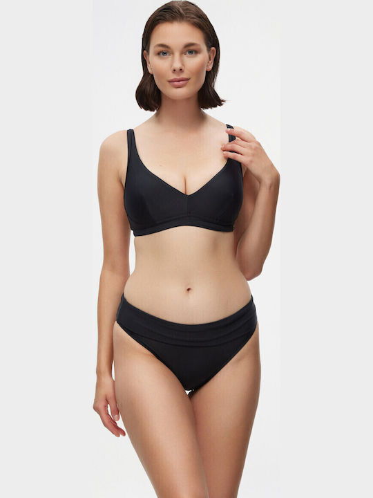 Rio Basic 90-90334 Bikini Slip Ψηλόμεσο Μαύρο