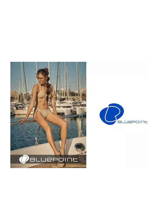 Gold Net Bikini Brazil με Κορδονάκια