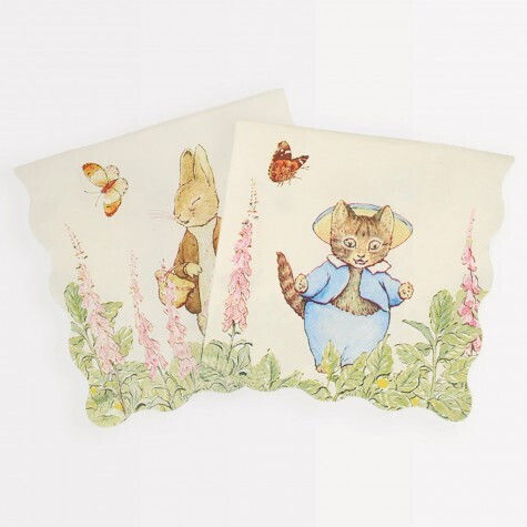 Peter Rabbit In Garden Χαρτοπετσέτα Μεγάλη Meri Meri 16 Τεμ
